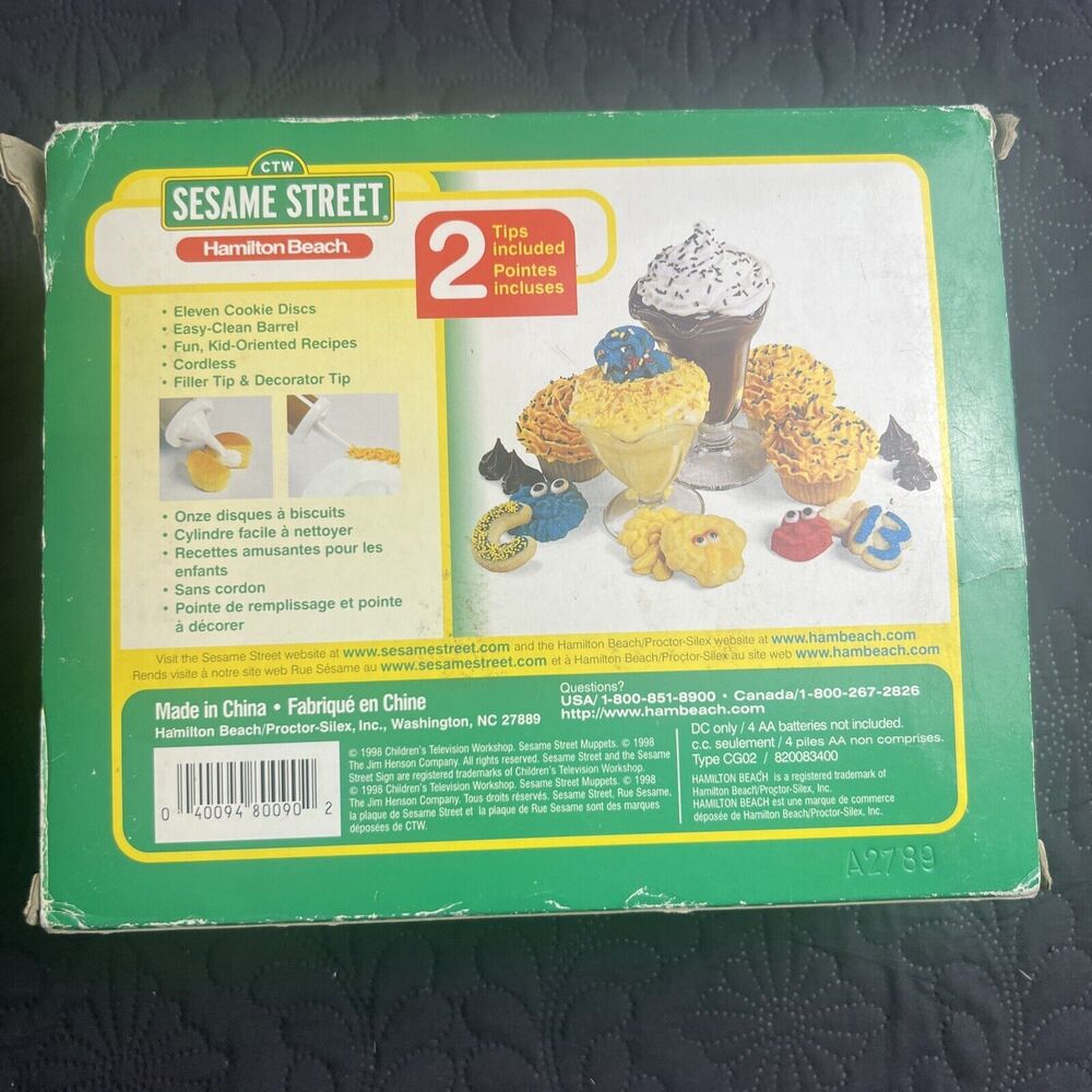 NEW Vintage Sesame Street Cookie Monster Cookie Press Hamilton Beach NIB 1998 - Picture 2 of 9